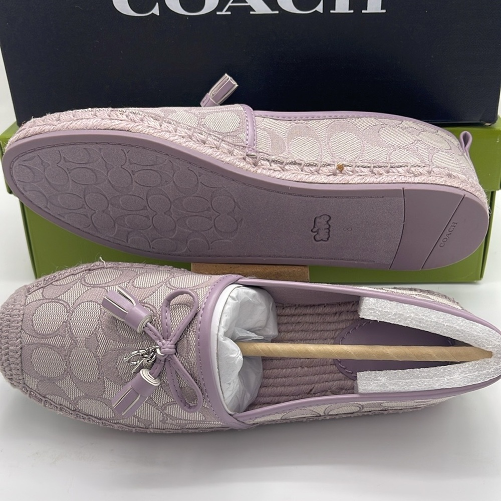 Coach CARSON SIGNATURE JACQ ESPADRILLE
SOFT LILAC SHOES SNEAKERS
G3457 SOT New - Picture 3 of 16